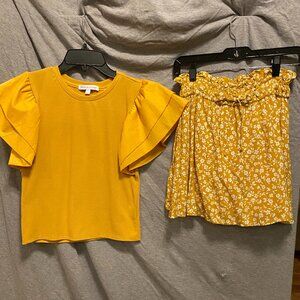 Honey & Sparkle Top girls XL with I.N. Girl Skirt Outfit girls LARGE 14